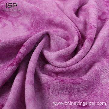 Solid Color Tie Dyed Spun Rayon Fabric For Women's Dresses